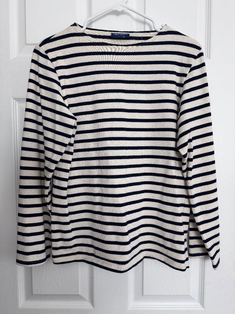 Saint James - Navy Striped Breton Shirt - XS